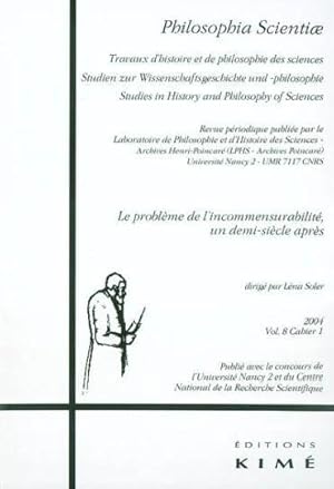 Bild des Verkufers fr REVUE PHILOSOPHIA SCIENTIAE N.8/1 zum Verkauf von Chapitre.com : livres et presse ancienne