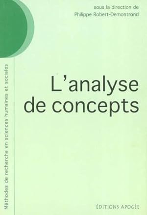 Seller image for L'analyse de concepts for sale by Chapitre.com : livres et presse ancienne