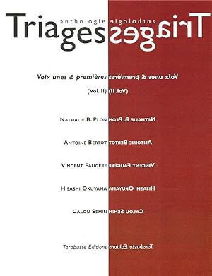 Seller image for triages anthologie vol. i (2017) for sale by Chapitre.com : livres et presse ancienne