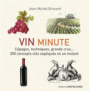 vin minute ; cépages, appellations, grands crus.200 concepts clés expliqués en un instant