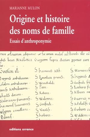 Origine et histoire des noms de famille