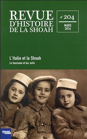 revue d'histoire de la Shoah n.204 : l'Italie et la Shoah