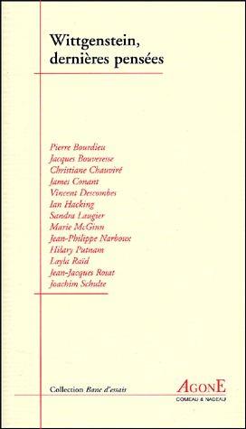 Bild des Verkufers fr Wittgenstein, dernires penses zum Verkauf von Chapitre.com : livres et presse ancienne