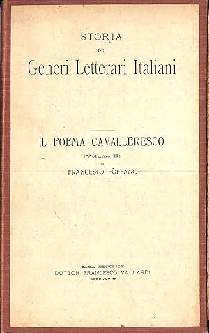 Bild des Verkufers fr Il poema cavalleresco. Vol. 2 zum Verkauf von TORRE DI BABELE