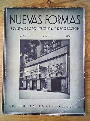 Nuevas Formas. Revista de arquitectura y decoración. Año I. Número 8. 1934