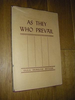 Seller image for As They Who Prevail. Poems for sale by Versandantiquariat Rainer Kocherscheidt