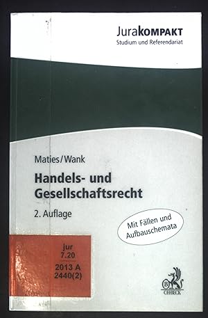 Seller image for Handels- und Gesellschaftsrecht. Jura kompakt for sale by books4less (Versandantiquariat Petra Gros GmbH & Co. KG)