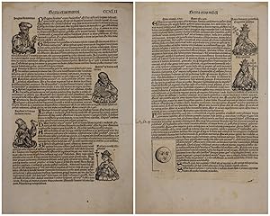 Bild des Verkufers fr Inkunabel Blatt 242 aus Schedels Weltchronik mit 7 Holzschnitten zum Verkauf von Antiquariat  Braun