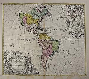 Americae Mappa generalis Secundum legimitas projectionis Stereiographiae regulas, relationesque r...