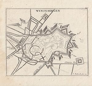 Bild des Verkufers fr Winoxbergen. Original Kupferstich-Plan von Gabriel Bodenehr. zum Verkauf von Antiquariat Dennis R. Plummer