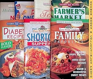 Seller image for 7 Favorite Brand Name Recipes Cookbooks Lot : Easy Home Cooking Family Favorites ~ Easy Home Cooking Shortcut Suppers ~ Diabetic Recipes ~ Farmer's Market Fresh Food Fresh Ideas Recipes ~ Borden Festive Entertaining ~ French's One-Dish Meals & More! ~ Holiday Baking With Nestle Toll House for sale by Keener Books (Member IOBA)