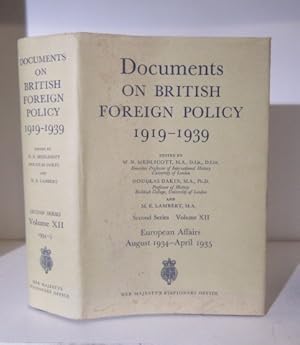 Bild des Verkufers fr Documents on British Foreign Policy 1919-1939, Second Series, Volume XII. European Affairs, August1934- April 1935 zum Verkauf von BRIMSTONES
