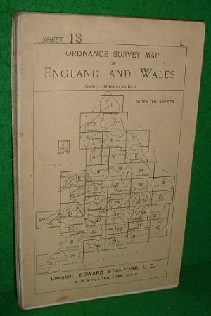 ORDNANCE SURVEY MAP OF ENGLAND AND WALES 2 MILES TO AN INCH SHEFFIELD, SHEETET 13