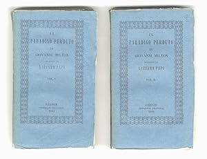 Bild des Verkufers fr Il Paradiso Perduto di Giovanni Milton, tradotta da Lazzaro Lapi. Vol. I [- vol. II]. zum Verkauf von Libreria Oreste Gozzini snc