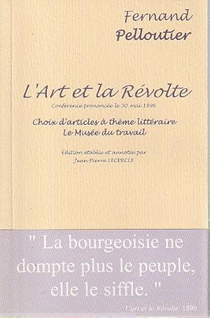 Seller image for L'art et la rvolte: Confrence prononce le 30 mai 1896, for sale by L'Odeur du Book