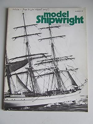 Bild des Verkufers fr Model Shipwright, a quarterly journal of ships and ship models. number 32. June 1980 zum Verkauf von McLaren Books Ltd., ABA(associate), PBFA