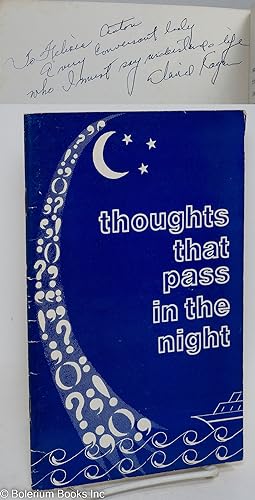 Seller image for Thoughts that pass in the night for sale by Bolerium Books Inc.
