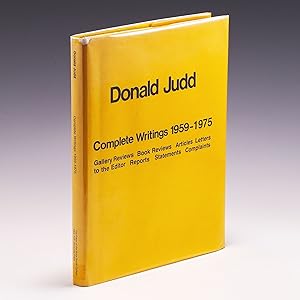 Immagine del venditore per Donald Judd: Complete Writings 1959-1975 venduto da Salish Sea Books