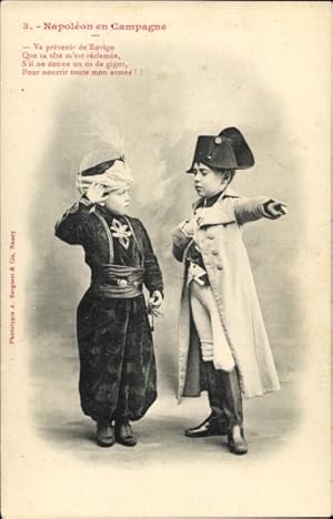 Ansichtskarte / Postkarte Napoleon en Campagne, Kinder in Uniform
