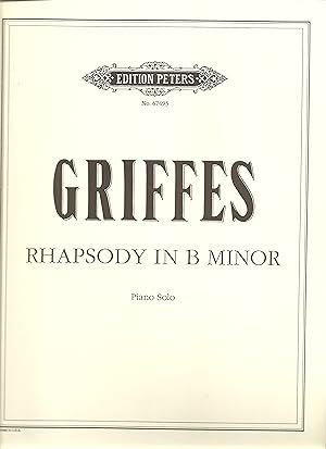 Seller image for Griffes Rhapsody in B Minor for Piano Solo for sale by Snow Crane Media