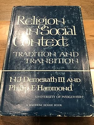 Seller image for Religion in Social Context: Tradition and Transition for sale by Rosario Beach Rare Books