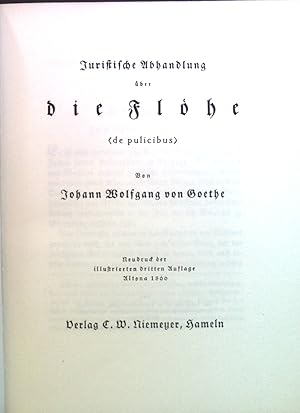 Bild des Verkufers fr Juristische Abhandlung ber die Flhe (de pulicibus). zum Verkauf von books4less (Versandantiquariat Petra Gros GmbH & Co. KG)