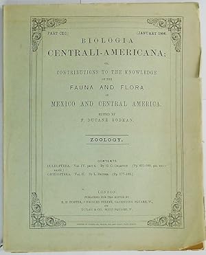 Biologia Centrali-Americana; Or, Contributions to the Knowledge of the Fauna and Flora of Mexico ...