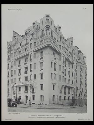 PARIS, 2 AVENUE EMILE ACCOLAS - 5 PLANCHES - 1929 - ARCHITECTURE, FAILLE