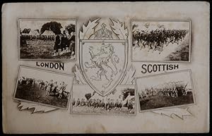 London Scottish 1910 Regiment Multiview Vintage Postcard