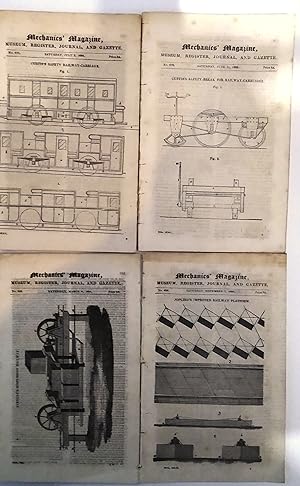 Mechanics Magazine, Museum, Register, Journal and Gazette. Issue Nos 552 , 639 , 670 , 673 four i...