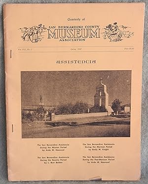 Immagine del venditore per San Bernardino County Museum Association Quarterly Spring 1960 Vol. VII, No. 3 - Assistencia venduto da Argyl Houser, Bookseller