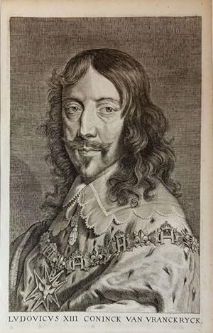 Ludwig XIII, König von Frankreich. Ludovicus XIII Coninck van Vranckryck. Kupferstich von Adriaen...