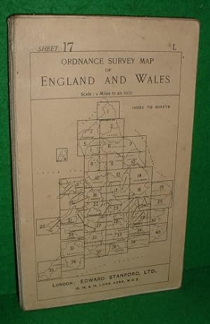 ORDNANCE SURVEY MAP OF ENGLAND AND WALES 2 MILES TO AN INCH DERBY NOTTINGHAM & LEICESTER, SHEETET 17
