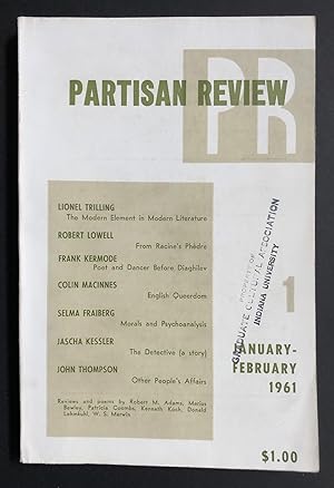 Imagen del vendedor de Partisan Review, Volume 28, Number 1 (XXVIII: January - February 1961) a la venta por Philip Smith, Bookseller