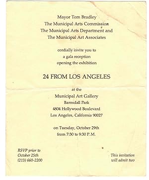 24 From Los Angeles art exhibition invitation