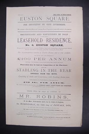 Particulars and Conditions of Sale of the Capital Leasehold Residence, No. 6, Euston Square. Whic...