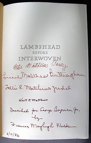 Seller image for Lambshead Before Interwoven A Texas Range Chronicle, 1848-1878 for sale by Dale A. Sorenson