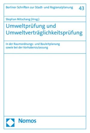 Bild des Verkufers fr Umweltprfung und Umweltvertrglichkeitsprfung : In der Raumordnungs- und Bauleitplanung sowie bei der Vorhabenzulassung zum Verkauf von AHA-BUCH GmbH