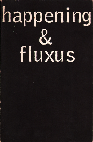 Image du vendeur pour Happening & Fluxus mis en vente par Specific Object / David Platzker