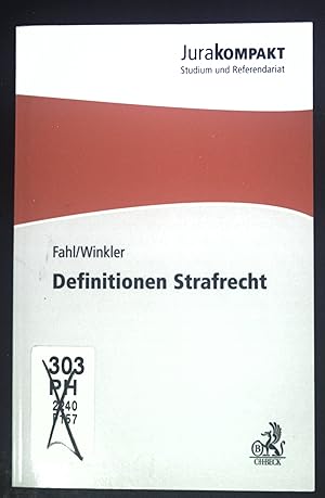 Seller image for Definitionen Strafrecht. Jura kompakt for sale by books4less (Versandantiquariat Petra Gros GmbH & Co. KG)