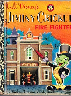 Seller image for Walt Disney's Jiminy Cricket Fire Fighter. little golden book. Mickey Mouse Club Book for sale by Bob Vinnicombe