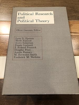 Seller image for Political Research and Political Theory for sale by Rosario Beach Rare Books