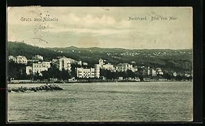 Bild des Verkäufers für Ansichtskarte Abbazia, Nordstrand, Blick vom Meer zum Verkauf von Bartko-Reher
