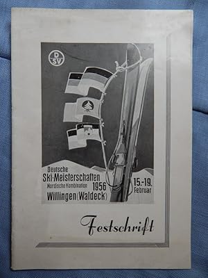 Bild des Verkufers fr Deutsche Ski-Meisterschaften Nordische Kombination - Willigen (Waldeck) 15-19. Februar 1956 zum Verkauf von Buchantiquariat Uwe Sticht, Einzelunter.