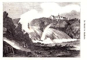 Bild des Verkufers fr Der Rheinfall bei Schaffhausen. Holzstich aus einer illustrierter Zeitschrift. zum Verkauf von Antiquariat Heinz Tessin