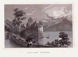 Seller image for Schloss Chillon. Stahlstich aus : Kleines Universum. for sale by Antiquariat Heinz Tessin