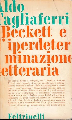 Image du vendeur pour Beckett e l'iperdeterminazione letteraria mis en vente par Laboratorio del libro