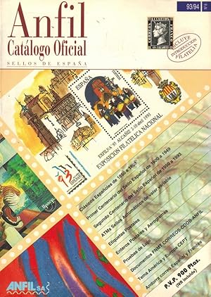 Catálogo Oficial Anfil. Sellos de España. Andorra. Correo español y francés. Tema América. Europa...