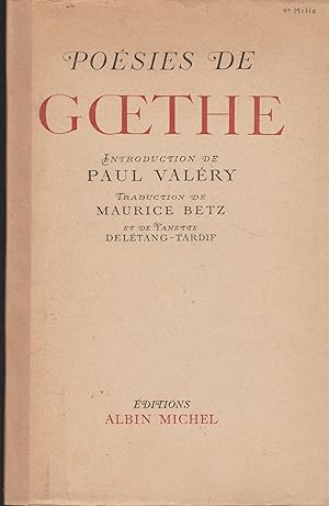 Seller image for POESIES DE GOETHE for sale by Librairie l'Aspidistra