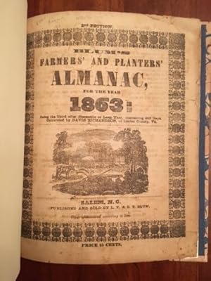 Blum's farmers' and planters' almanac, for the year 1863: being the third after bissextile or lea...